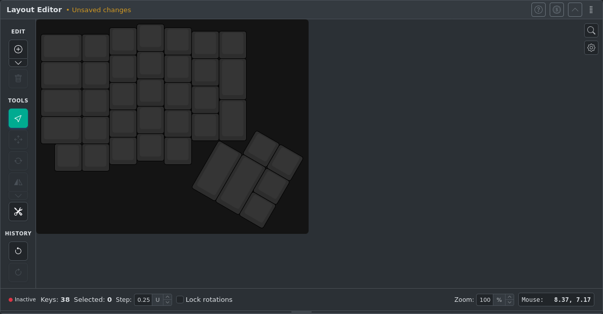 Layout without ghost keys