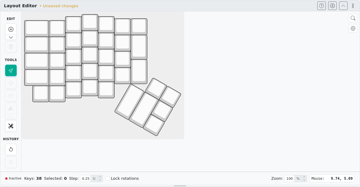 Layout without ghost keys