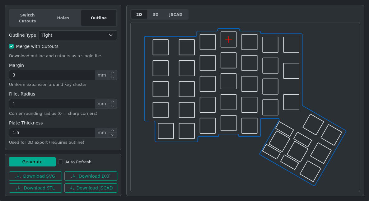 Plate output with ghost keys