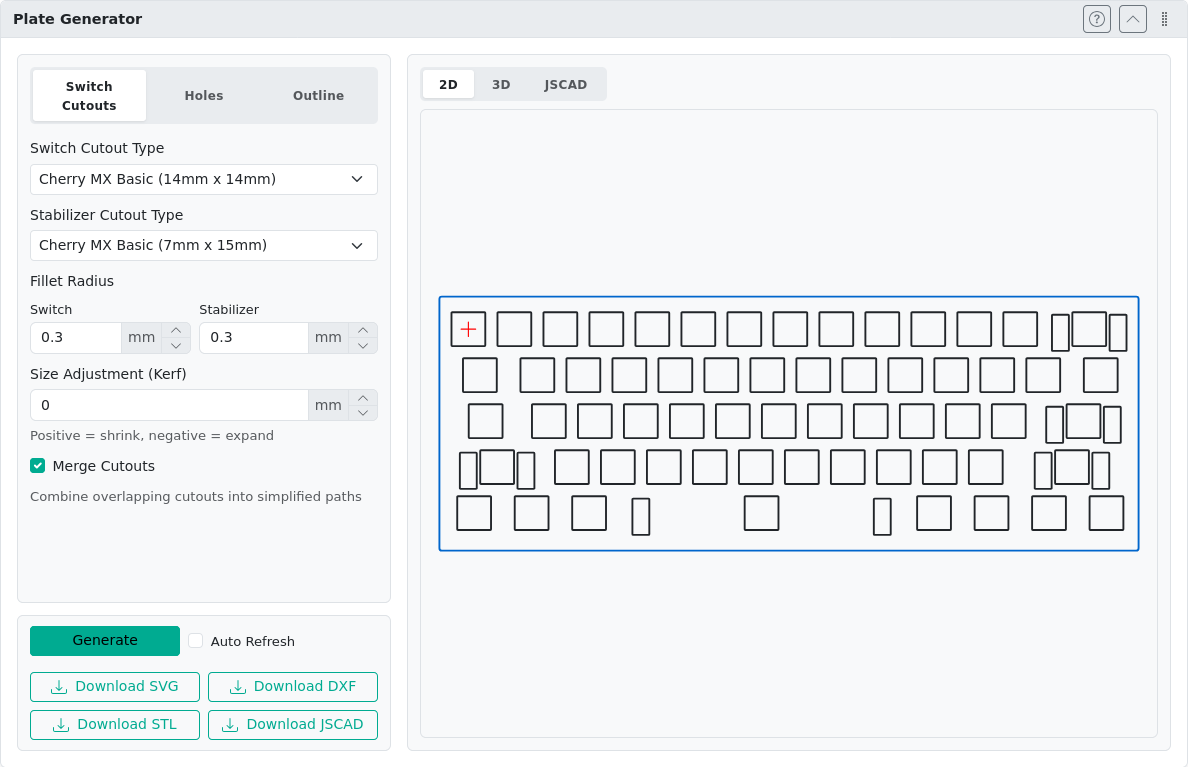 Plate generator panel